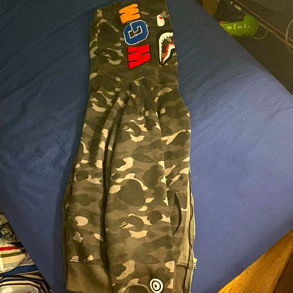 Black & Gray XL Bape jacket